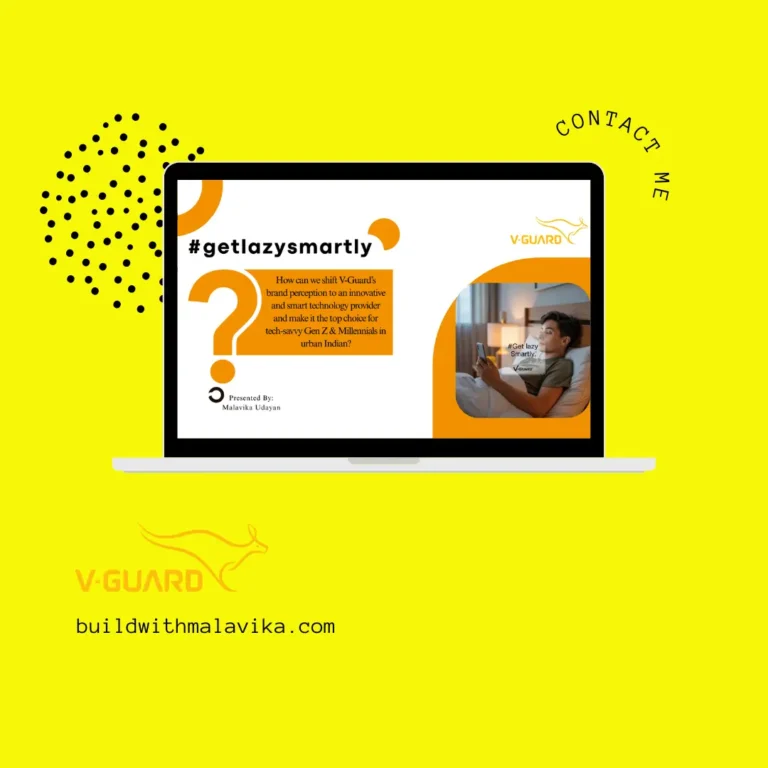 Best Freelance Digital Marketer in Trivandrum Malavika Udayan Presentation for V-Guard